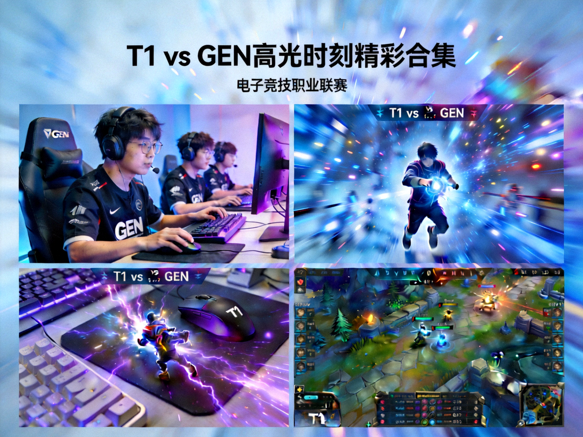 T1电子竞技俱乐部对阵GEN比赛高光时刻精彩视频合集